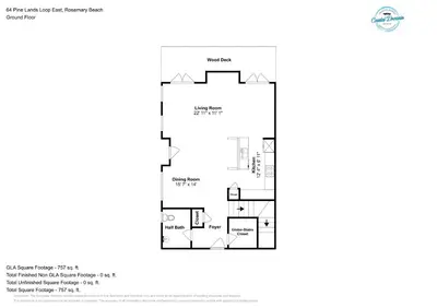 a floor plan of a house at Prominence on 30A - Mint to Relax in Inlet Beach