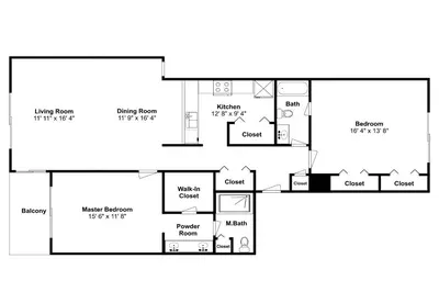 a floor plan of a house at Edgewater Villa 1916 in Panama City Beach