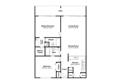 a floor plan of a house at Edgewater Villa #506 in Panama City Beach