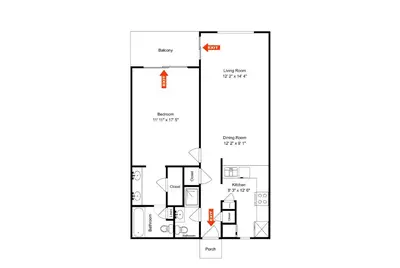 a floor plan of a house at Edgewater Villa #2209 in Panama City Beach