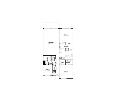 a floor plan of a house at Emerald Beach #2435 in Panama City Beach