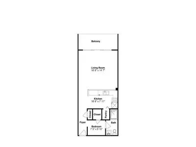 a floor plan of a house at Majestic Beach Towers I #2108 in Panama City Beach