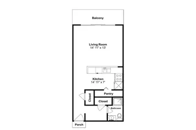 a floor plan of a house at Majestic Beach Towers I #1608 in Panama City Beach