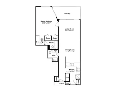 a floor plan of a house at Edgewater Tower Ii 504 in Panama City Beach