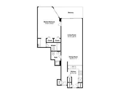 a floor plan of a house at Edgewater Tower II 1004 in Panama City Beach