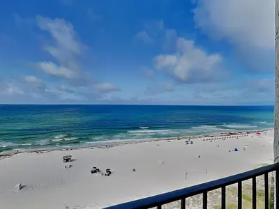 a view of a beach with the ocean at Edgewater Tower III 907 in Panama City Beach