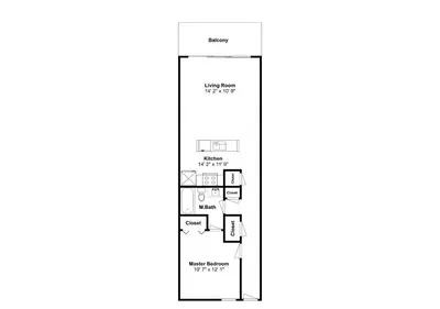 a floor plan of a house at Edgewater Tower III 1006 in Panama City Beach