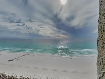 a view of a beach with the ocean at Edgewater Tower III 1006 in Panama City Beach