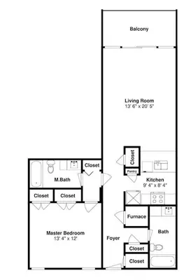 a floor plan of a house at Edgewater Windward #305 in Panama City Beach
