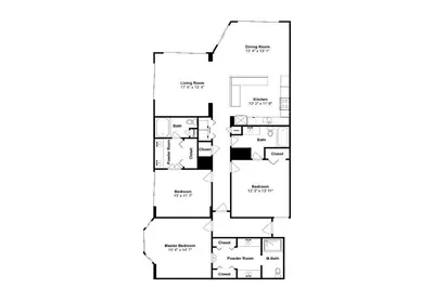 a picture of a floor plan of a house at Edgewater Tower II 901 in Panama City Beach