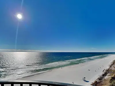a view of a beach with people on it at Edgewater Tower III 1114 in Panama City Beach