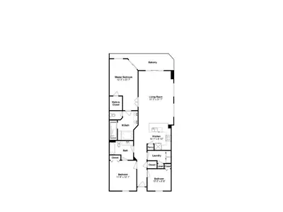 a floor plan of a house at Grandview East #1005 in Panama City Beach