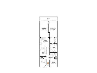 a floor plan of a house at Majestic Beach Towers II #2005 in Panama City Beach