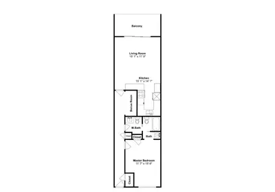 a floor plan of a house at Summit Beach Resort #526 in Panama City Beach