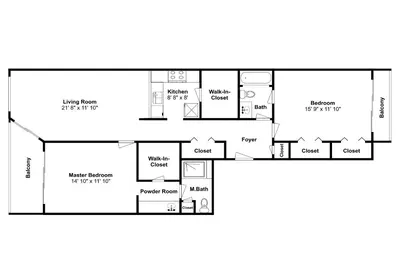 a floor plan of a house at Edgewater Villa 1410 in Panama City Beach