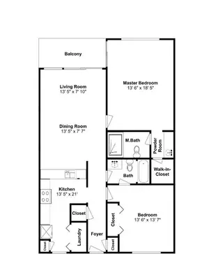 a floor plan of a house at Edgewater Villa 1509 in Panama City Beach