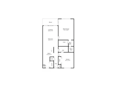 a floor plan of a house at Edgewater Villa 1509 in Panama City Beach