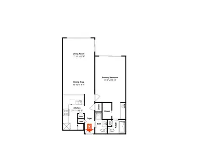a floor plan of a house at Edgewater Villa 1702 in Panama City Beach