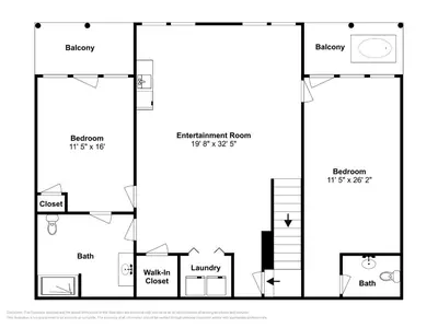 a floor plan of a house at Edgewater Villa #2409 in Panama City Beach