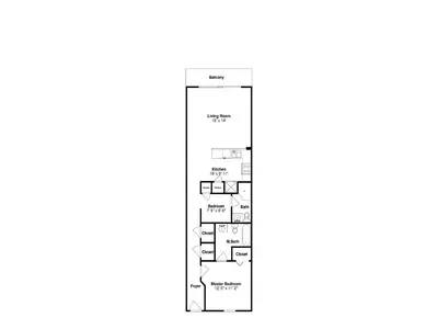 a floor plan of a house at Majestic Beach Towers I #405 in Panama City Beach