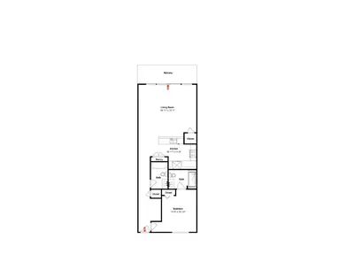 a floor plan of a house at Emerald Beach #1827 in Panama City Beach