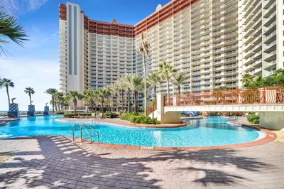 a view of the resort with a large swimming pool at Shores of Panama 1617 in Panama City Beach
