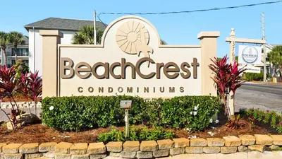 a sign for the beach crest condominium at Beachcrest 1101 in Santa Rosa Beach