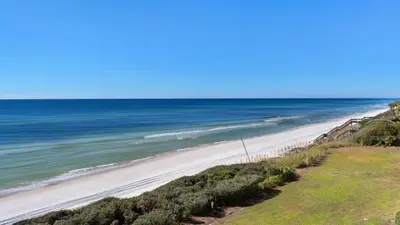 a view of a beach with the ocean at Monterey Condos A302 in Panama City Beach