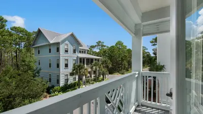 a view of a house from the balcony of a house at Resting Beach Face in Rosemary Beach