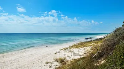 a view of a beach with the ocean at Grateful By the Sea in Santa Rosa Beach