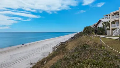 a view of the beach from a house at Blue Tide 6A in Panama City Beach