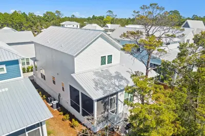 an aerial view of a house at 30A Beach House - Mira Bella in Rosemary Beach