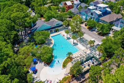 an aerial view of a pool at a resort at Prominence North #89C - Sun Times in Watersound Beach
