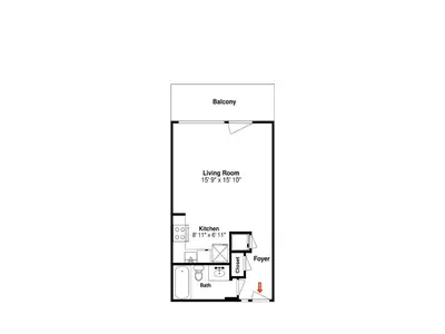 a floor plan of a bedroom apartment at Shores of Panama #1406 in Panama City Beach
