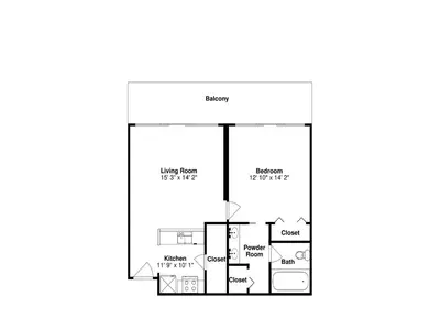 a floor plan of a house at Long Beach Resort Tower II #202 in Panama City Beach