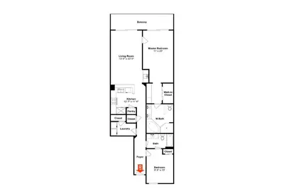 a floor plan of a house at Majestic Beach Towers II #1902 in Panama City Beach