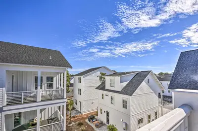 a view from the balcony of a house at Inlet Beach Escape about half Mi to Beach Access! in Inlet Beach