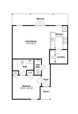 a floor plan of a house at Bonita Point Condo II #214E in Panama City Beach
