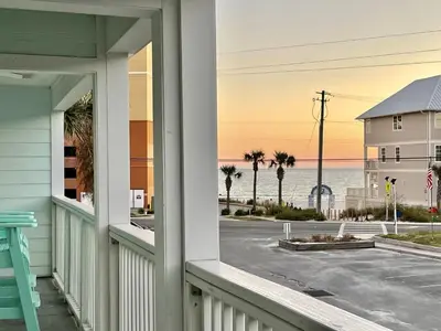 a view of the ocean from the porch of a house at Southwind Condominiums 6-B in Panama City Beach