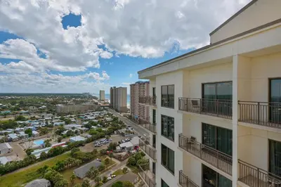 a view of a city from a building at Across From The Beach! Near Pier Park & Dining! Sleeps 6! 2 BR / 2 BA! in Panama City Beach