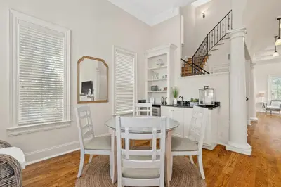 a kitchen and dining room with a table and chairs at Feel Like Luxury Vacationing in this Private Community in Seagrove on 30A in Santa Rosa Beach