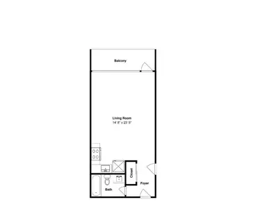 a floor plan of a bedroom apartment at Continental 319-320 in Panama City Beach